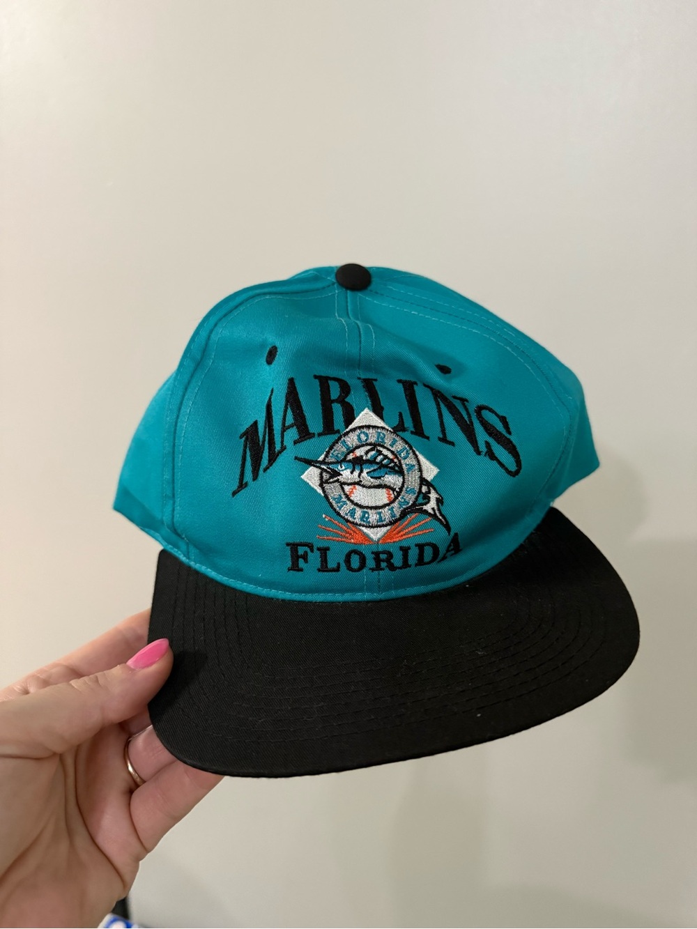 Teal and Black Baseball Cap - Florida